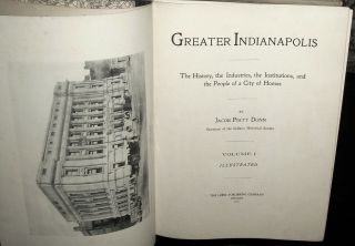 Rare 1910 INDIANAPOLIS Indiana IN 2 VOLUME SET Antique 1st Edition 2