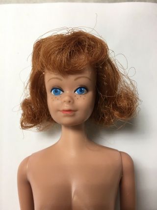 Vintage Barbie Midge Doll 1962 1958 Straight Leg Red Hair Blue Eyes Mattel
