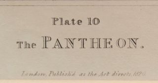 19thC Antique 1820 Matthew Dubourg The Pantheon Aquatint Engraving Print 4