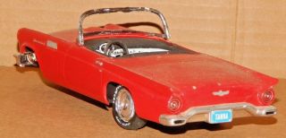 Vintage 1957? Ford Thunderbird 1/25? Scale Plastic Built Model Car 3