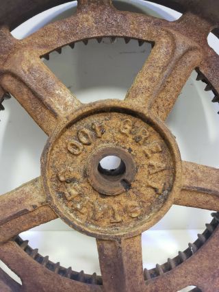 Vintage Cast Iron Gear / Flywheel / Wheel Vintage Cast Iron Gear 9 