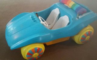 Vintage Rainbow Brite Dune Buggy Blue W/yellow Wheels Mattel Mexico
