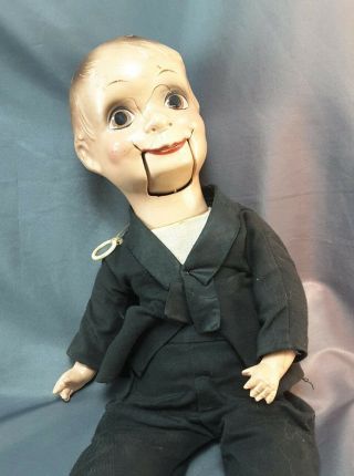 Antique Willie Talk Ventriloquist Doll 23 Inch Tall Pull - String Mouth