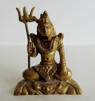 Old Indian Bronze / Brass Statue Of A Hindu Deity - Info Most Welcome