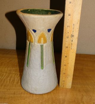 924/ Antique / Vintage Art & Crafts Roseville Pottery Vase 1910s 5