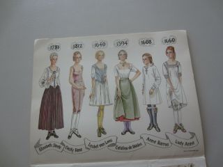 Six American Colonial Brides paper dolls in full color by Peggy Jo Rosamond 2