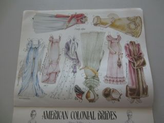 Six American Colonial Brides paper dolls in full color by Peggy Jo Rosamond 5