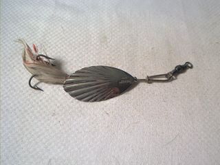 Vintage Old Metal Fishing Lure Winchester 9645 Fluted Spinner