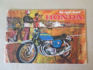 Honda 1969 " The Right Choice " Vintage Motorcycle Sales Brochure