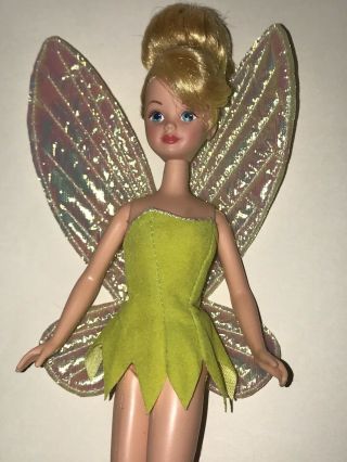 Disney Mattel Vintage 1987 Tinkerbell Tink Barbie Size Doll Fairy 10 " Euc