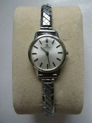 Omega Swiss Ladies Cocktail Watch,  Excaliber Strap Stainless Steel,  Spares Etc