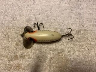 Fred Arbogast Jitterbug White Silver Old Fishing Lure 1 3
