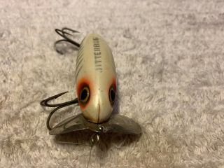 Fred Arbogast Jitterbug White Silver Old Fishing Lure 1 5