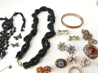 Antique & Vintage Mixed Costume Jewellery Jewelry Joblot Car Boot Earrings Rings 3