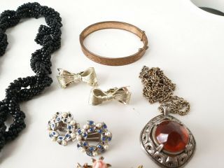 Antique & Vintage Mixed Costume Jewellery Jewelry Joblot Car Boot Earrings Rings 4