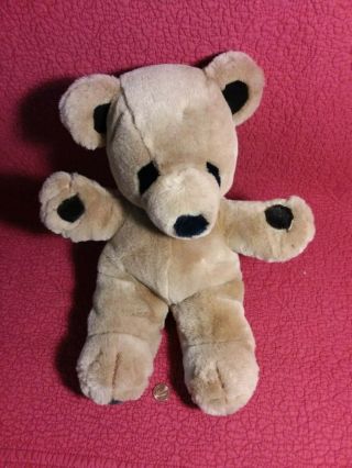 Vtg 16 " Gund Stitch Brown Bear Black Accents Plush Stuffed Animal 1979