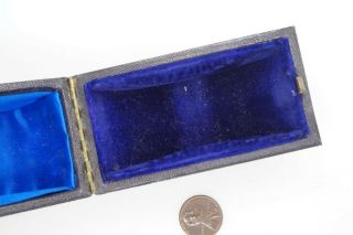 Antique English Blue Velvet Wide Bangle / Bracelet Box Jewelry Display C1880