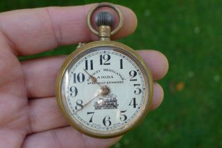 Antique/vintage Pocket Watch Railway Regulator Swiss Made Amida Was Gold Plated