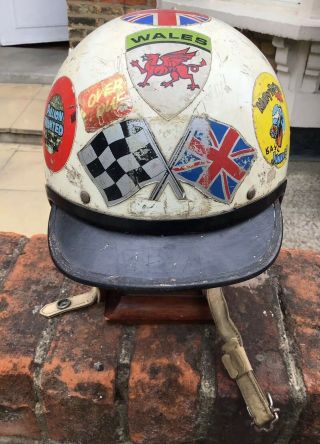 Vintage.  Scooter.  Motorcycle Helmet.  Classic 70s.  Large Size
