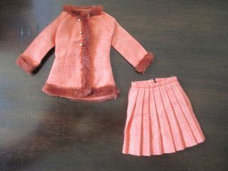 Barbie Vintage Fashion Doll Outfit Winter Wow 1486 Coat Jacket Skirt