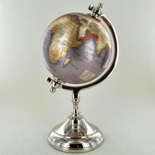 Globe In Metallic Lilac 5 " With Metal Luxury Unique Home Decor Small 11365