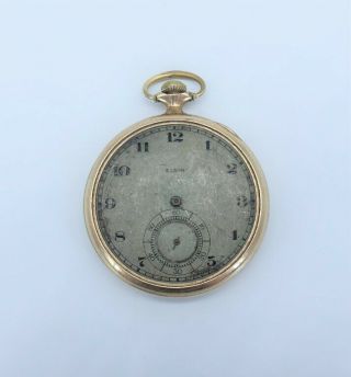 Antique Elgin National Pocket Watch Co.  17 Jewels Open Face Gold Pat 1907 Af N/r