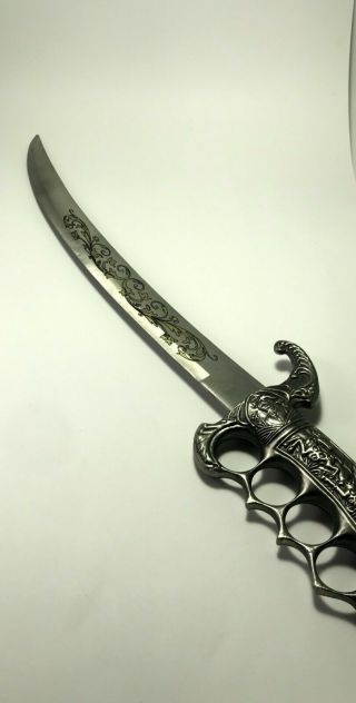 Antique sword Art Dagger Knife Asian Dragon Stainless Steel Blade 3