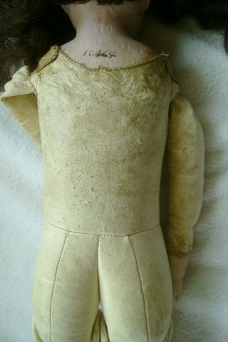 Antique Bisque / leather body Germany 18 inch doll restore 370 DEP 5