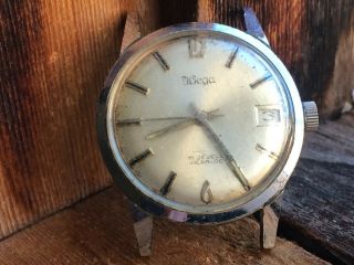 Authentic Vintage Gents Wega 17j Incabloc As St 1803 Swiss Hand Wind Date Watch