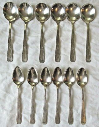 Tudor Plate Oneida Community Friendship Medality Set Of (12) Spoons