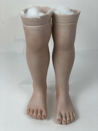 Extra Large Vintage Porcelain Doll Legs 8” Detailed Feet For 26” To 30” Dolls