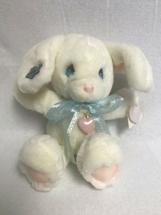 Precious Moments Snowball Bunny Plush Vintage 1985 Applause W/tags Blue Eyes