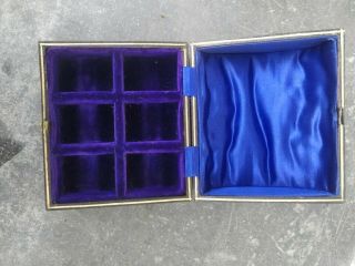 Antique Victorian Silver Napkin Ring Empty Box For 6