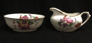 Vintage Royal Albert Creamer And Sugar Bowl Bone Fine China England