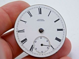 Antique Pocket Watch Movement / Parts Waltham Ps Bartlett Model 1877 18s 15j