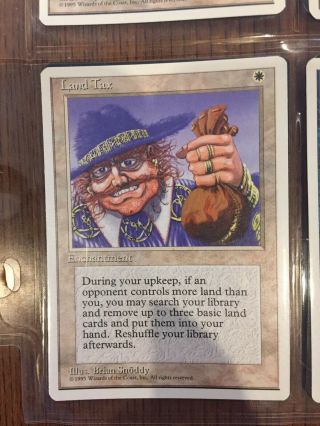 Magic The Gathering 4th Edition 274 Cards - Land Tax,  Strip Mine,  Sylvan Library