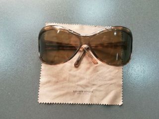 Bottega Veneta Bv 01/sl Turtoise Vintage Large Shield Sunglasses