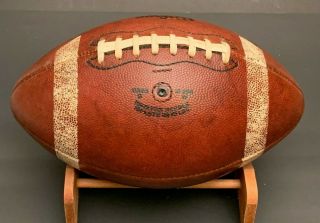 Early Vintage Circa 1960 ' s WILSON CHARLEY JOHNSON Leather Football 2