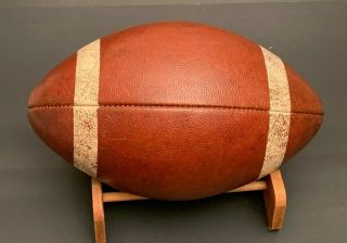 Early Vintage Circa 1960 ' s WILSON CHARLEY JOHNSON Leather Football 3