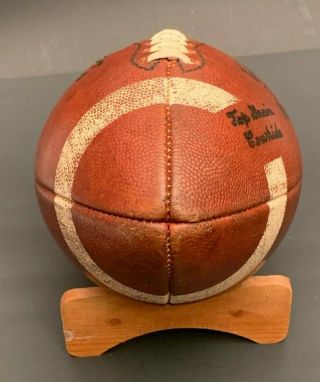 Early Vintage Circa 1960 ' s WILSON CHARLEY JOHNSON Leather Football 4