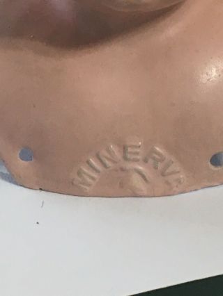 Vintage Minerva Germany Tin Metal Doll Head Antique 7