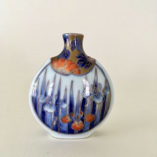Fukagawa Japanese Imari Meiji Porcelain Miniature Vase Or Snuff Bottle 1900 - 1920