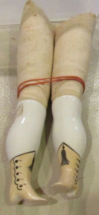 G340 Vintage China 7 1/2 " Legs For Antique China Head,  Paper Mache,  Parian Doll