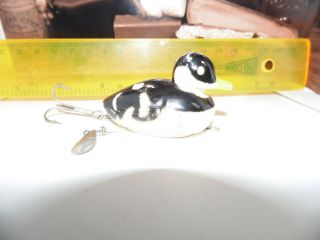 Vintage Baby Duck By Bill Szabo 3 " Cree - Duk Plastic Duck Black/white Lure