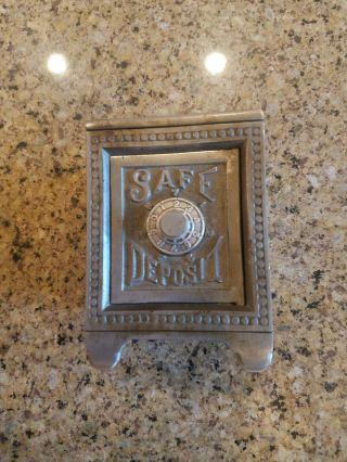 Antique Cast Iron Safe Deposit Bank Patent March 1,  1887