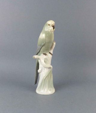 Antique German Porcelain Dresden Figurine Of A Parrot By Passau