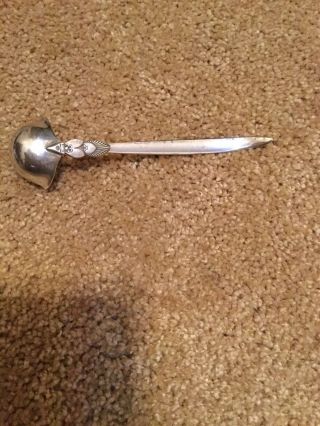 George Jensen Cactus Pattern Sterling Silver Small Sauce Ladle 5” 5