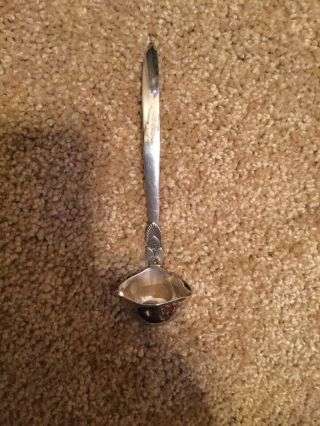 George Jensen Cactus Pattern Sterling Silver Small Sauce Ladle 5” 6