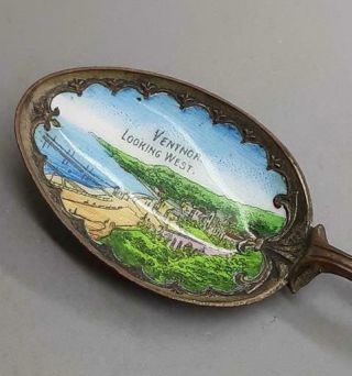 Vintage Antique Enamel Souvenir Spoon From Ventnor Isle Of Wight