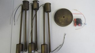 Claxy Ecopower Antique Brass Sputnik Chandelier With 6 Socket Flush Mount Parts
